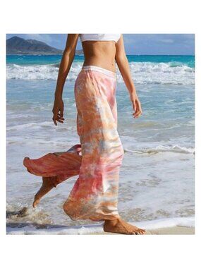 Young Fabulous & Broke Aiko Pants Blue Bahama Wash Tie Dye